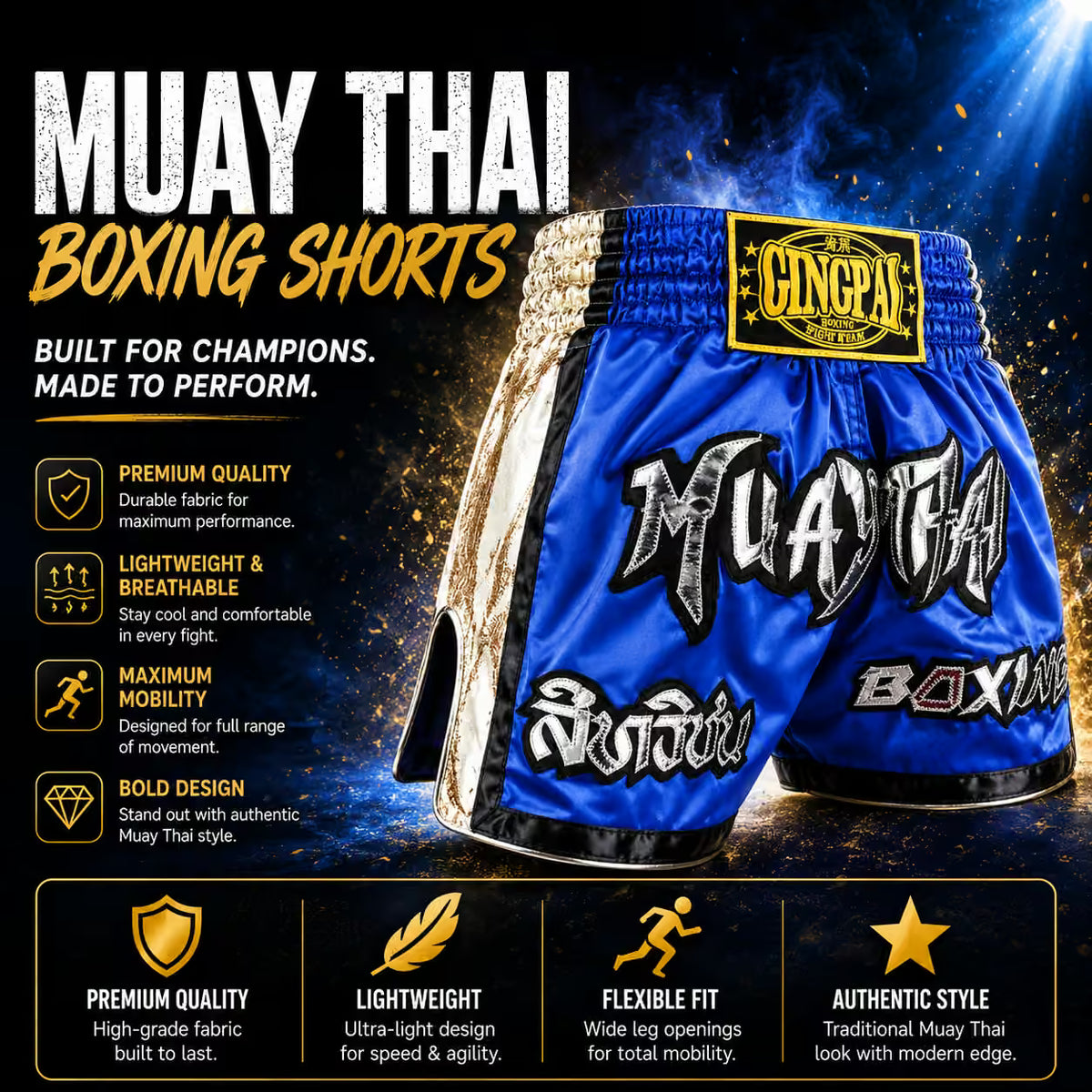 Muay Thai MMA Boxing Training Shorts | Elite Combat Performance