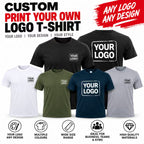 Custom Print Your Own Logo T-Shirt – Personalized Business, Gym & Team Shirt