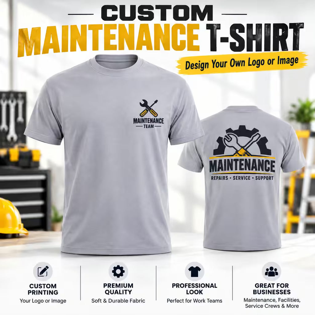 Custom Print Your Own Logo T-Shirt – Personalized Business, Gym & Team Shirt