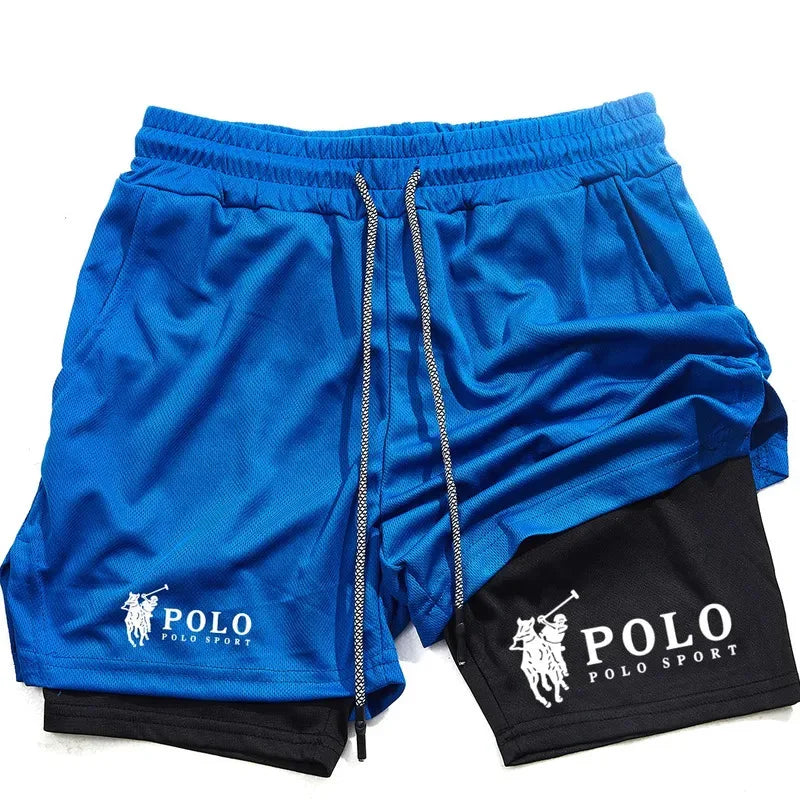 POLO Double Layer 2-in-1 Fitness Shorts - FitZone360