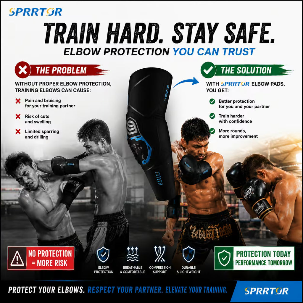 Muay Thai Elbow Pad | Martial Arts Elbow Guards for Training
