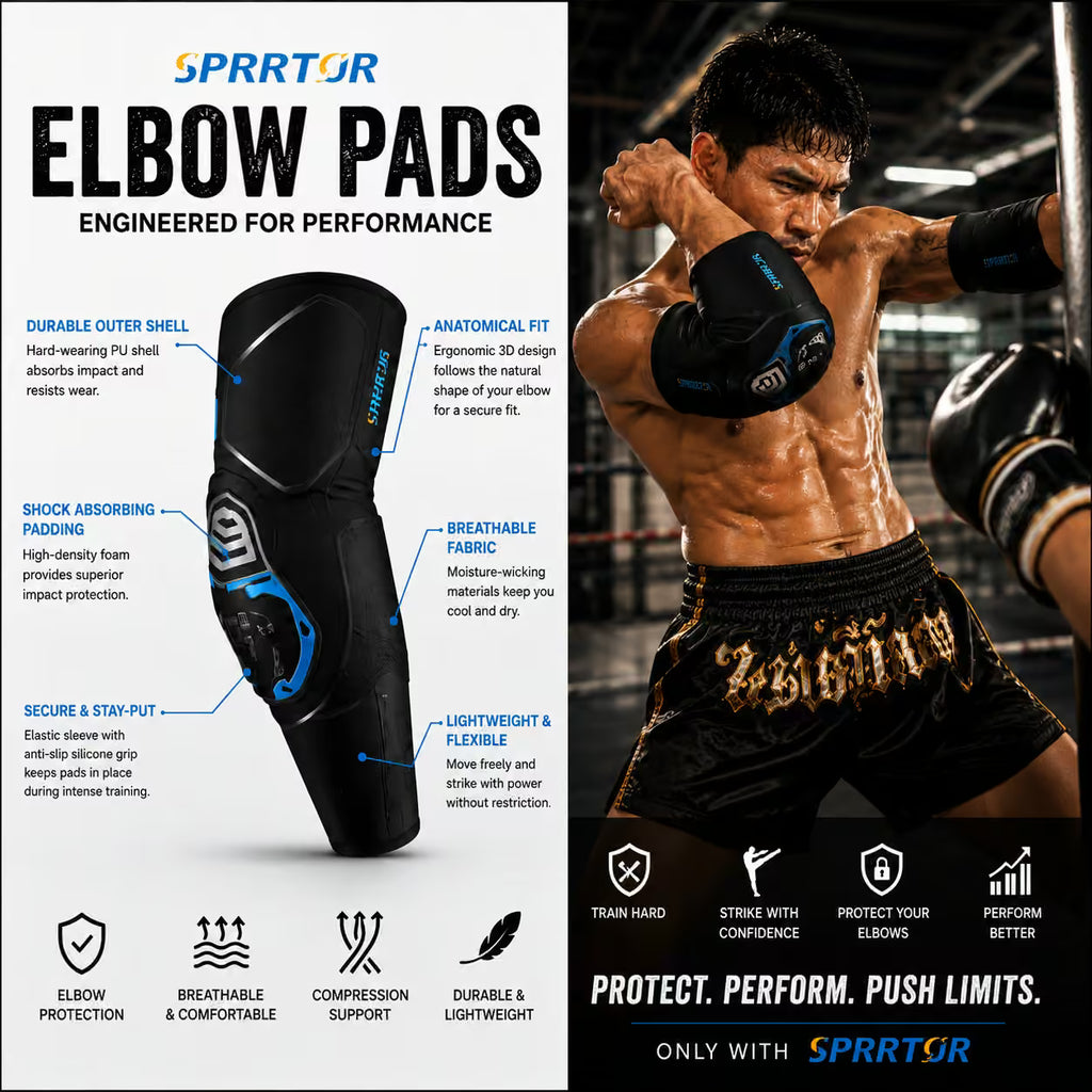 Muay Thai Elbow Pad | Martial Arts Elbow Guards for Training