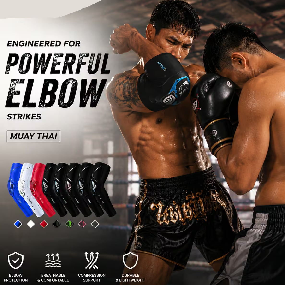 Muay Thai Elbow Pad | Martial Arts Elbow Guards for Training