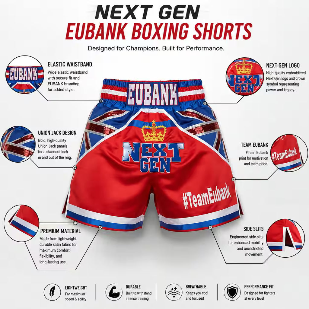 Frank Bruno & Team Eubank Inspired Boxing Shorts | British Legacy Fight Edition