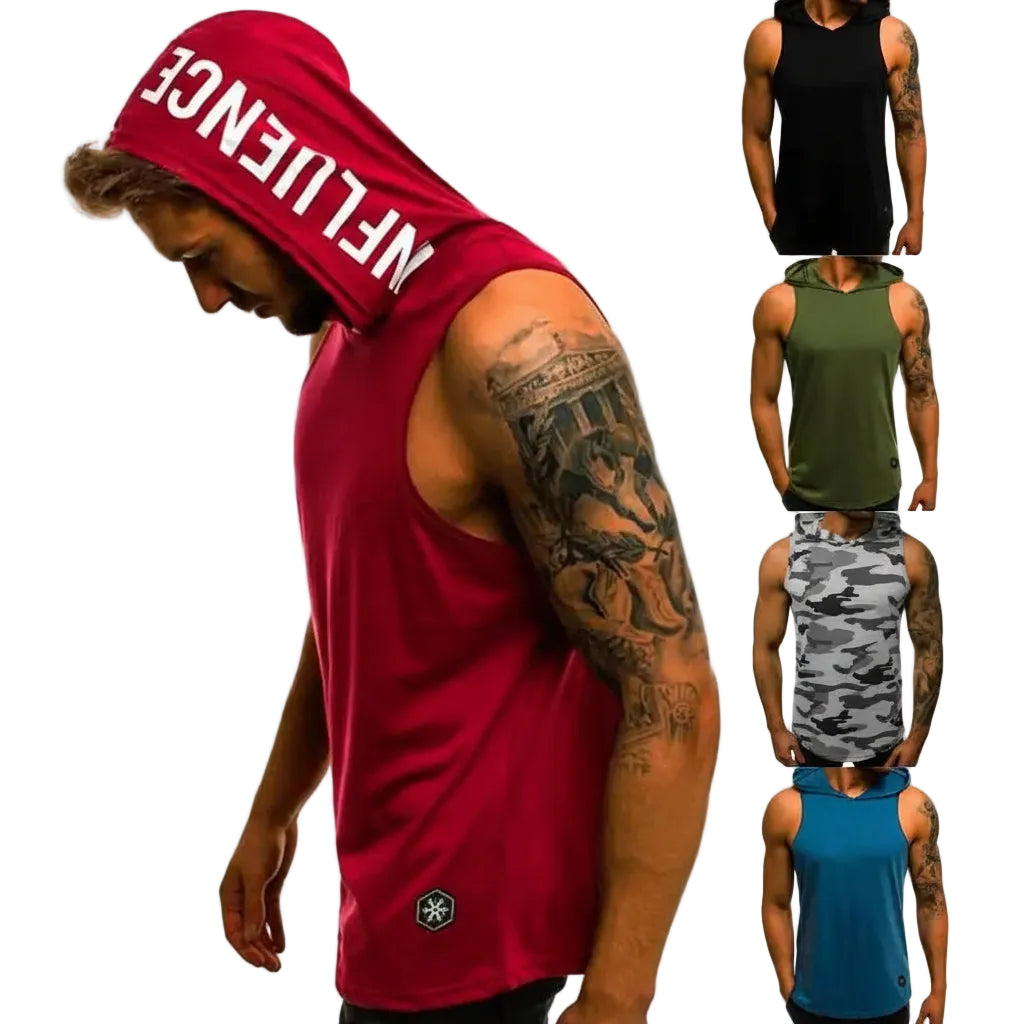 Everlast Men’s Sleeveless Hoodie Vest | Muscle Fit Training Tank - FitZone360