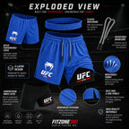 2-Layer MMA Compression Shorts | Muay Thai & Gym Training | SLIM Fit
