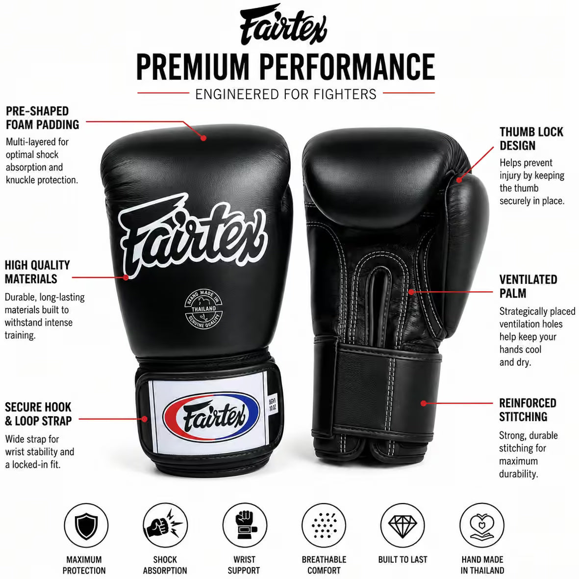 Fairtex Muay Thai Boxing Gloves | Pro Gloves K1 Boxing