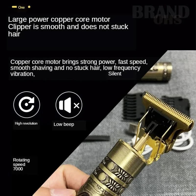 Professional Cordless Hair & Beard Trimmer for Men | Precision Grooming Tool - FitZone360