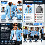 Men's Windproof Sports Jacket – Warm Zip-Up Casual Coat for Spring & Autumn