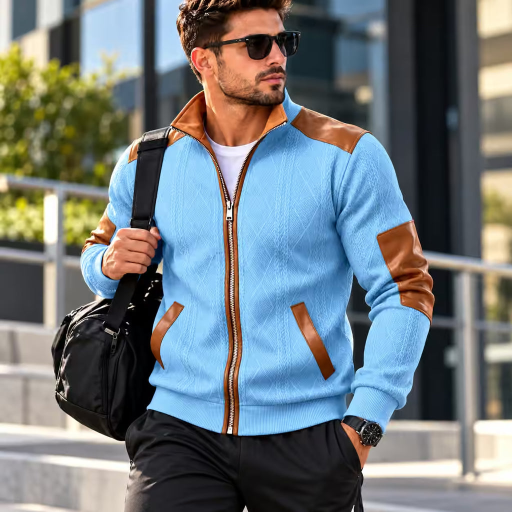 Men's Windproof Sports Jacket – Warm Zip-Up Casual Coat for Spring & Autumn