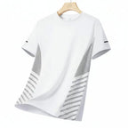 Men's Ice Silk Running T-Shirt | Quick-Dry, Breathable & Reflective Design