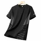 Men's Ice Silk Running T-Shirt | Quick-Dry, Breathable & Reflective Design