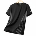Men's Ice Silk Running T-Shirt | Quick-Dry, Breathable & Reflective Design