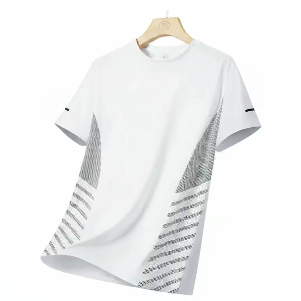Men's Ice Silk Running T-Shirt | Quick-Dry, Breathable & Reflective Design