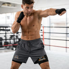 RIVAL 2-Layer Boxing Shorts with Compression Inner & Groin Cup Support