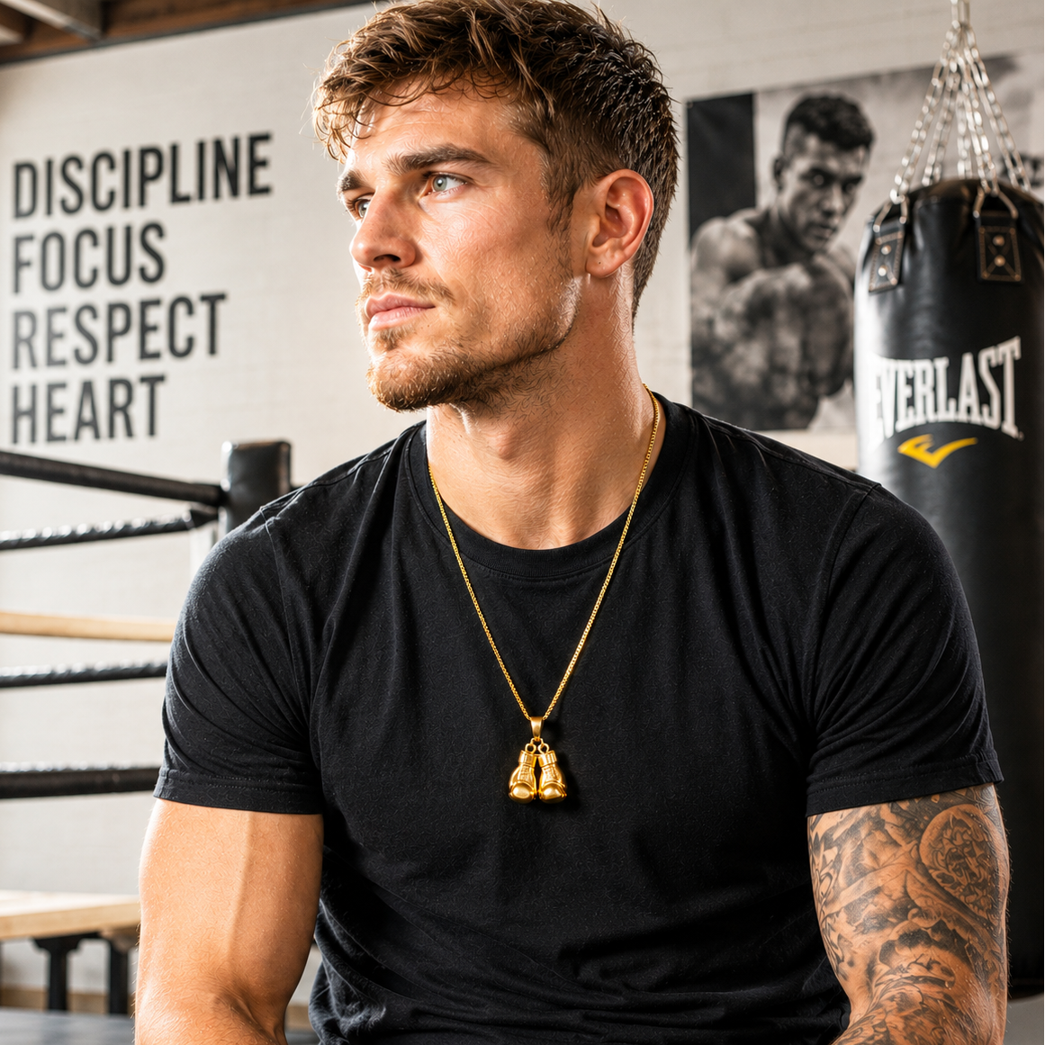 Vintage Boxing Chain Gold Plated Necklace - FitZone360