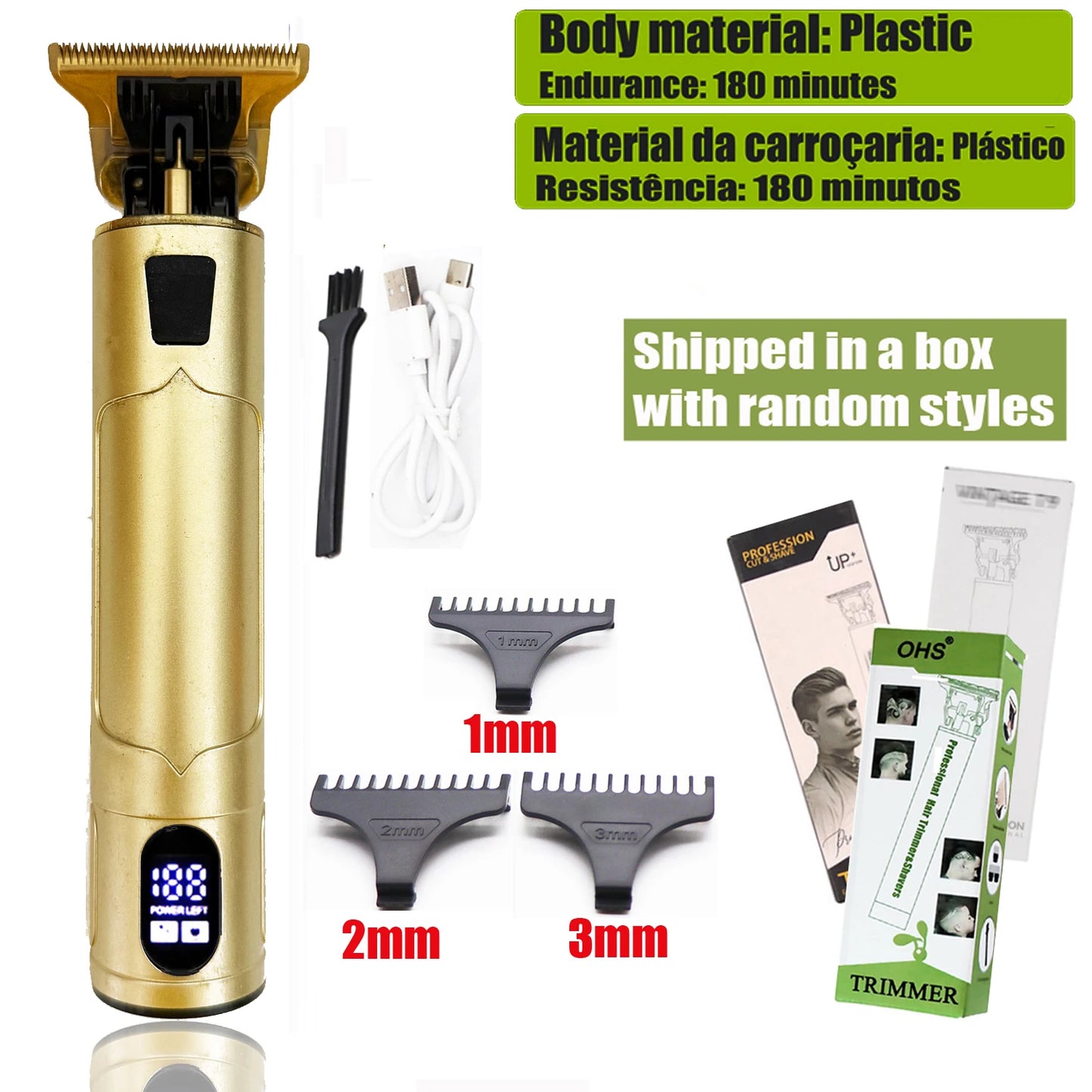 "Professional Cordless Hair & Beard Trimmer for Men | Precision Grooming Tool" - FitZone360