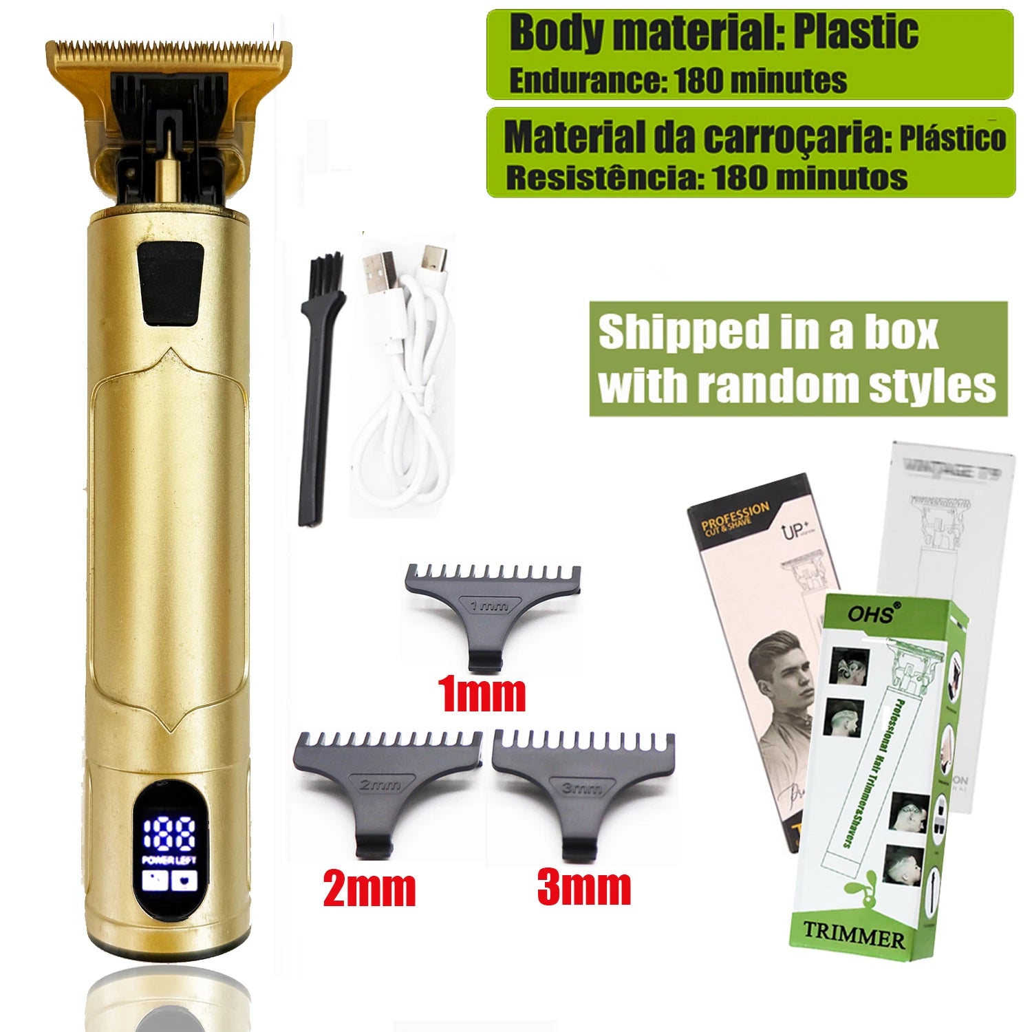"Professional Cordless Hair & Beard Trimmer for Men | Precision Grooming Tool" - FitZone360
