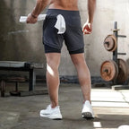 Men's 2-in-1 Camo Gym Running Shorts | Quick Dry, Summer Workout Activewear - FitZone360