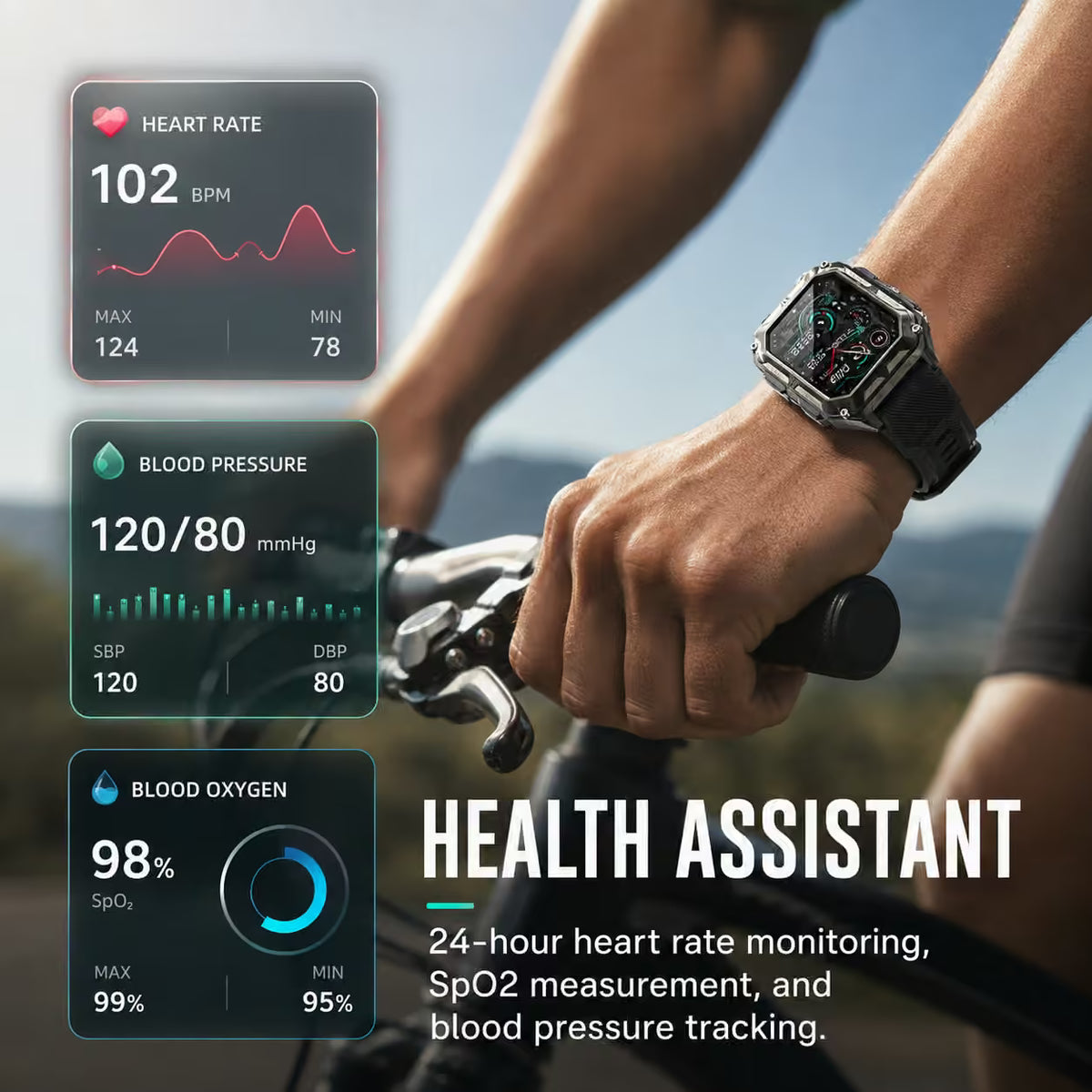ULTIMATE HALO Military Sports Smart Watch | Rugged GPS Fitness & Health Tracking Watch