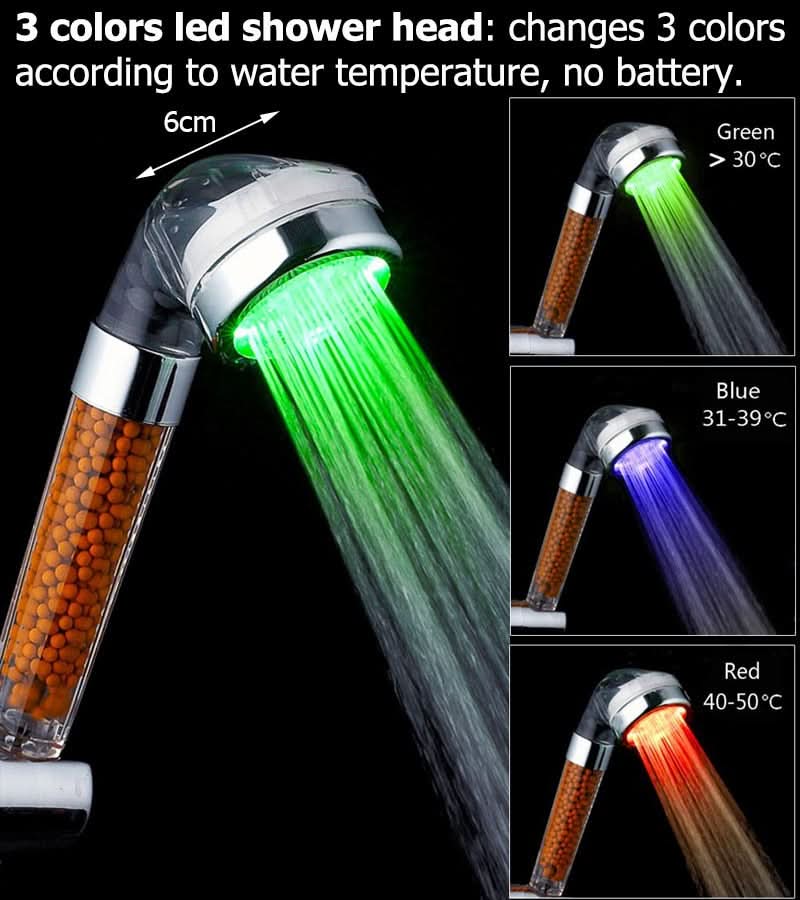 LED Mineral Spa Shower Head | Eco-Friendly, Water-Saving & Spa-Like Experience 🌈🚿 - FitZone360