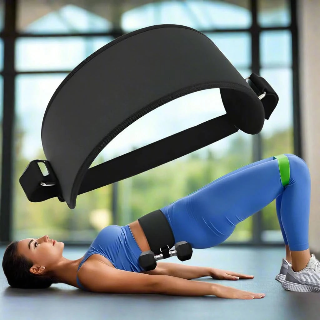 Hip Thrust Belt for Glute Workouts | Supports Dumbbells, Kettlebells & Plates | Home & Gym Fitness Accessory - FitZone360