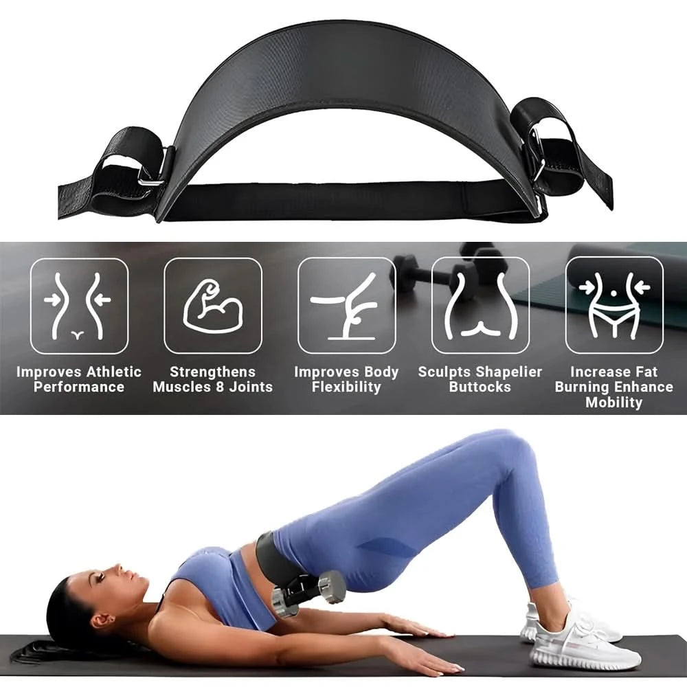 Hip Thrust Belt for Glute Workouts | Supports Dumbbells, Kettlebells & Plates | Home & Gym Fitness Accessory - FitZone360