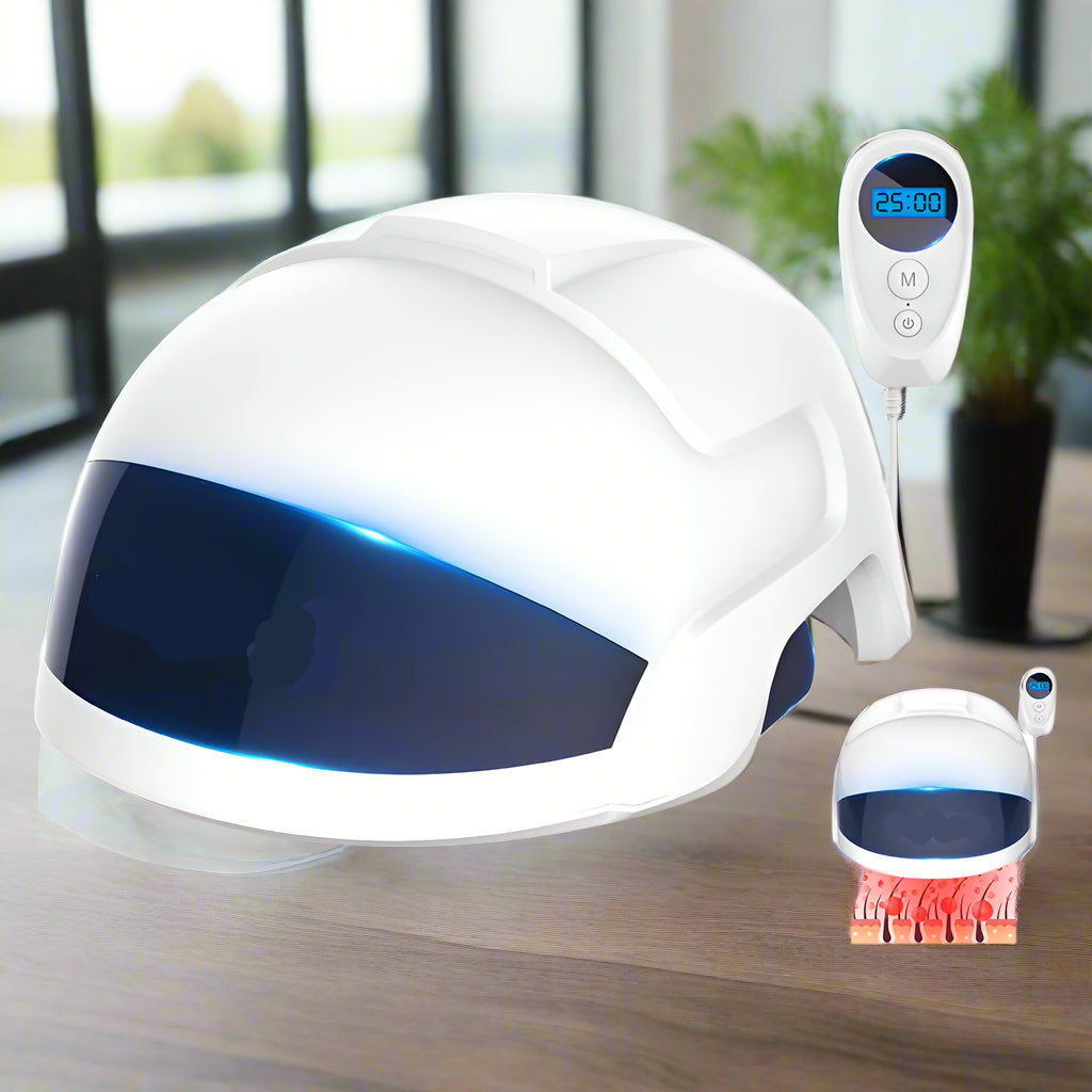 "Infrared Laser Hair Growth Helmet | FDA-Cleared LLLT Therapy for Hair Regrowth" - FitZone360