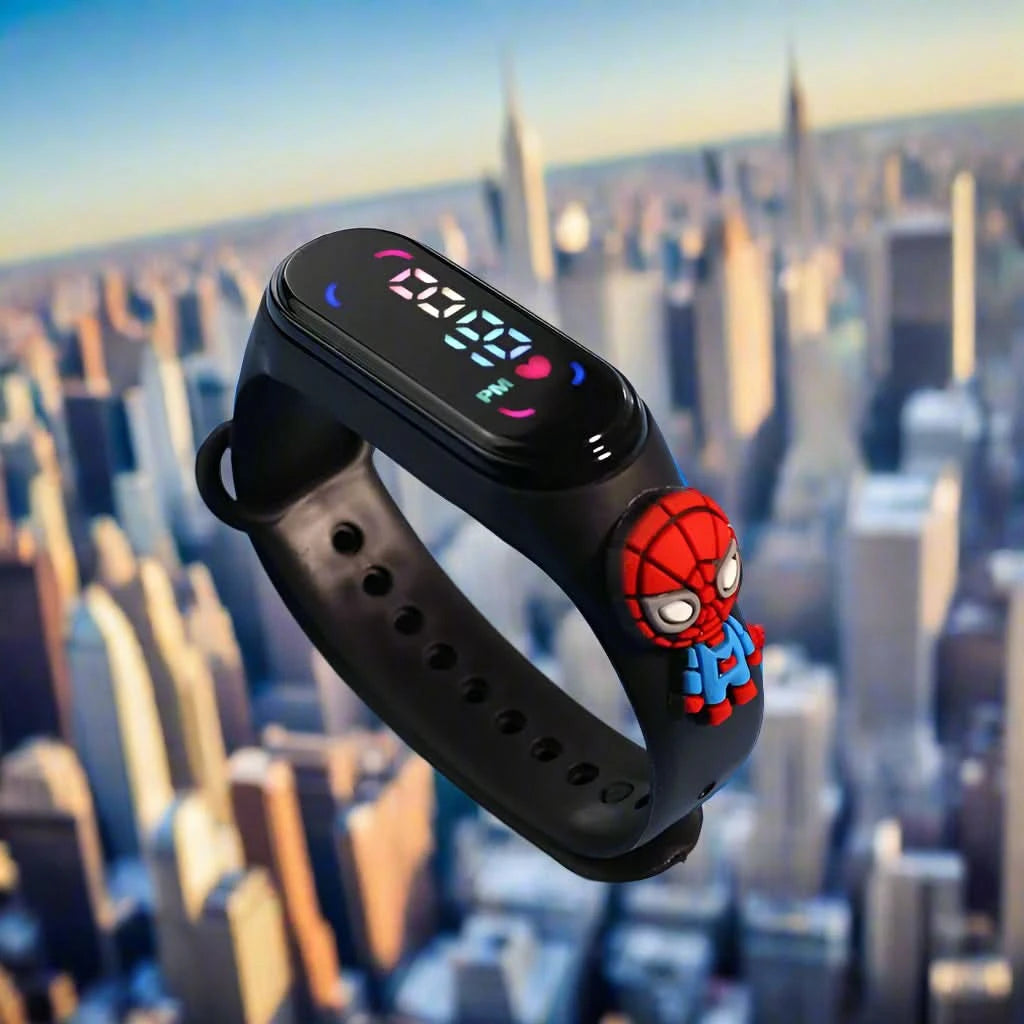 Fashion Mickey & Marvel Superhero Children's LED Sports Watches | Waterproof & Touch Display - FitZone360