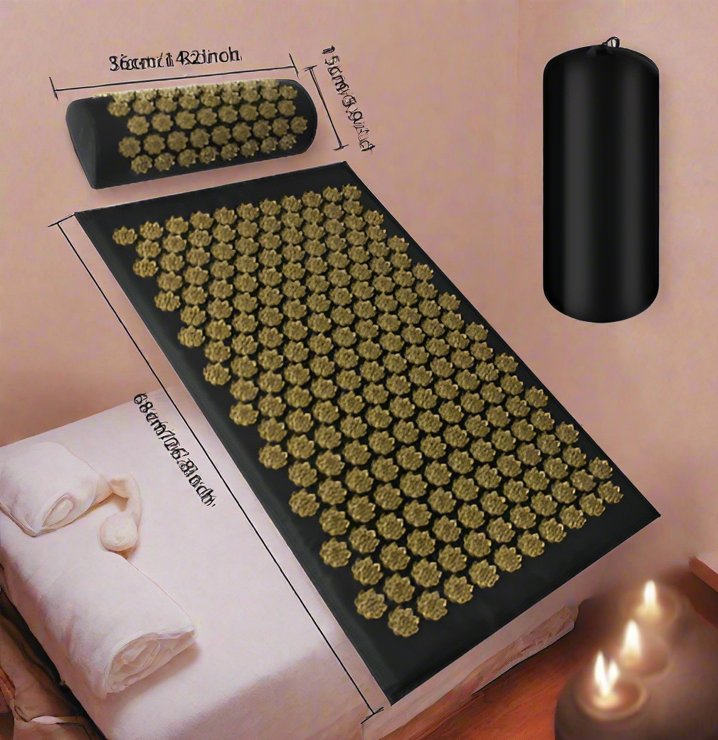 Massage Yoga Mat for Back Pain Relief, Needle Yoga Massage Mat with Acupressure - FitZone360