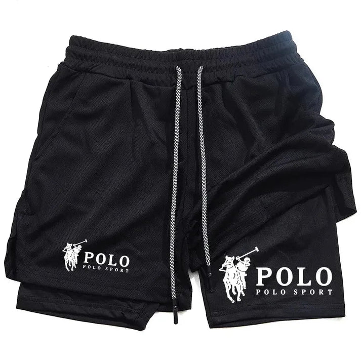POLO Double Layer 2-in-1 Fitness Shorts - FitZone360