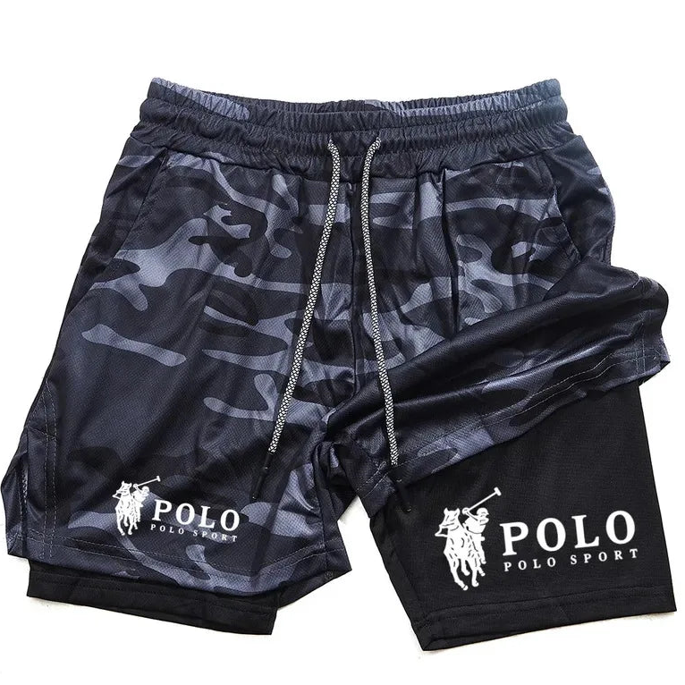 POLO Double Layer 2-in-1 Fitness Shorts - FitZone360
