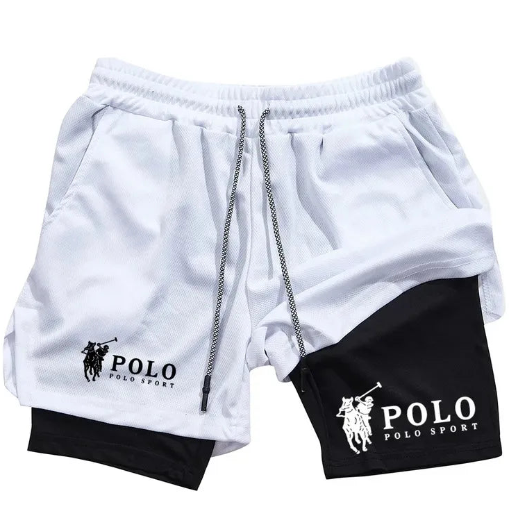 POLO Double Layer 2-in-1 Fitness Shorts - FitZone360