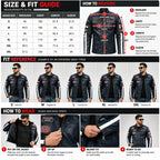 Men’s Vintage Motorcycle Jacket | Embroidered Biker Bomber Coat