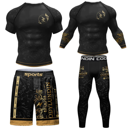 Men’s MMA & BJJ Training Set | Rashguard + Shorts for Jiu Jitsu - FitZone360