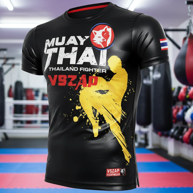 Fashion Muay Thai Sports T-Shirt | Lightweight, Breathable Fitness & Combat Training Tee - FitZone360