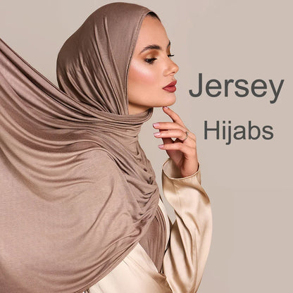 🌙 Soft Modal Cotton Jersey Hijab Scarf – 170x60cm - FitZone360