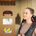 Neck & Shoulder Massager Shiatsu | 3D Deep Tissue with Heat & Adjustable Intensity - FitZone360