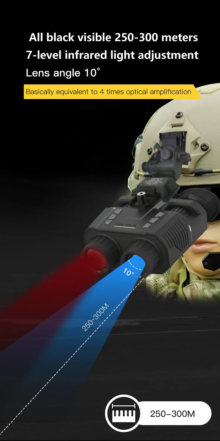 NV8160 1080P Military Digital Infrared Night Vision | Binoculars with Helmet Mount - FitZone360