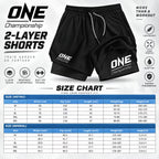 One Championship 2 Layer Compression Shorts | MMA Muay Thai Boxing