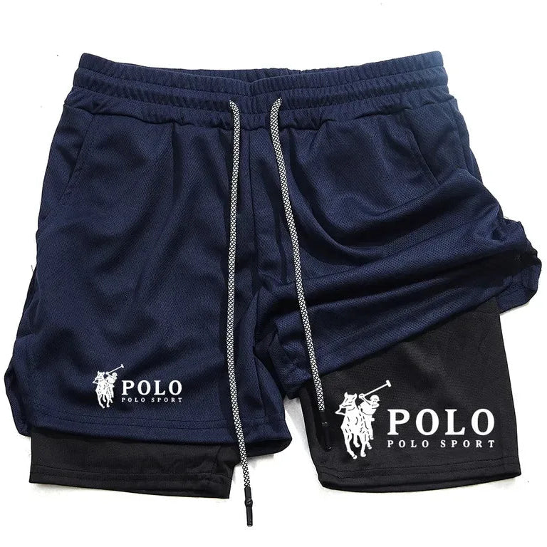 POLO Double Layer 2-in-1 Fitness Shorts - FitZone360
