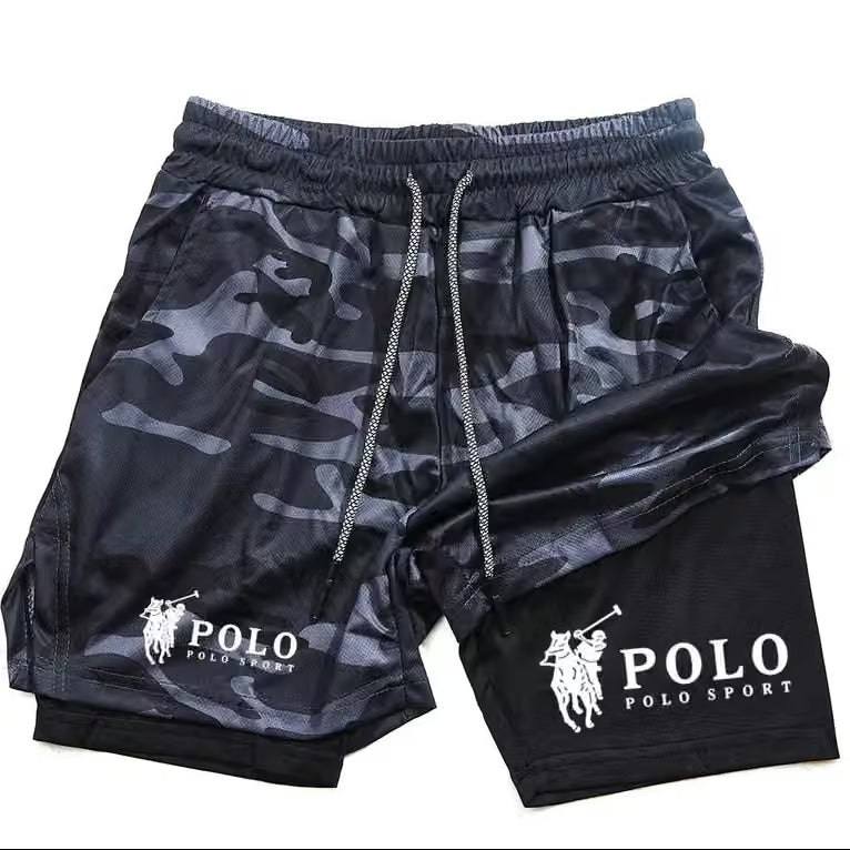 POLO Double Layer 2-in-1 Fitness Shorts | Slim Fit