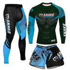 Men’s MMA & BJJ 3-Piece Rash Guard Set – No-Gi Grappling & Muay Thai Training Gear