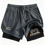 RIVAL 2-Layer Boxing Shorts with Compression Inner & Groin Cup Support