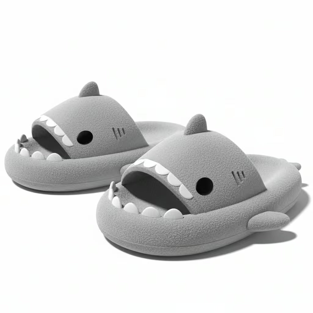 🦈 Shark Summer Slippers | Ultra-Soft Comfort with Non-Slip Grip & Elevated Sole