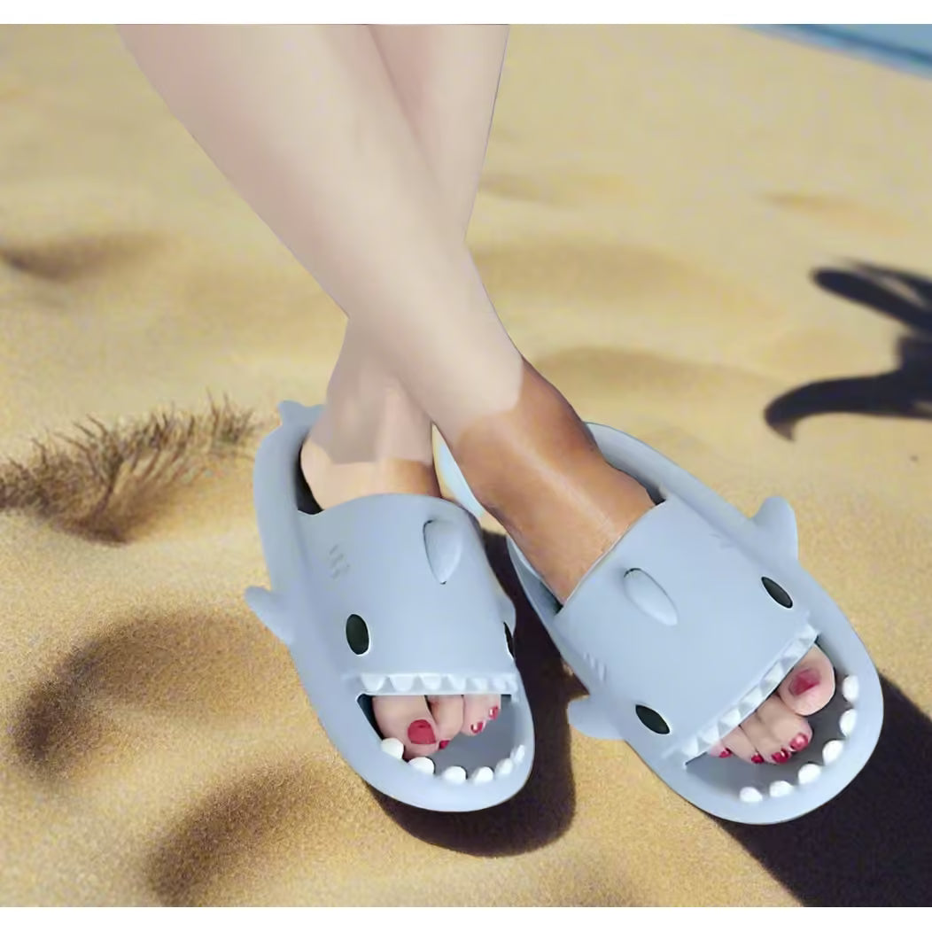 🦈 Shark Summer Slippers | Ultra-Soft Comfort with Non-Slip Grip & Elevated Sole