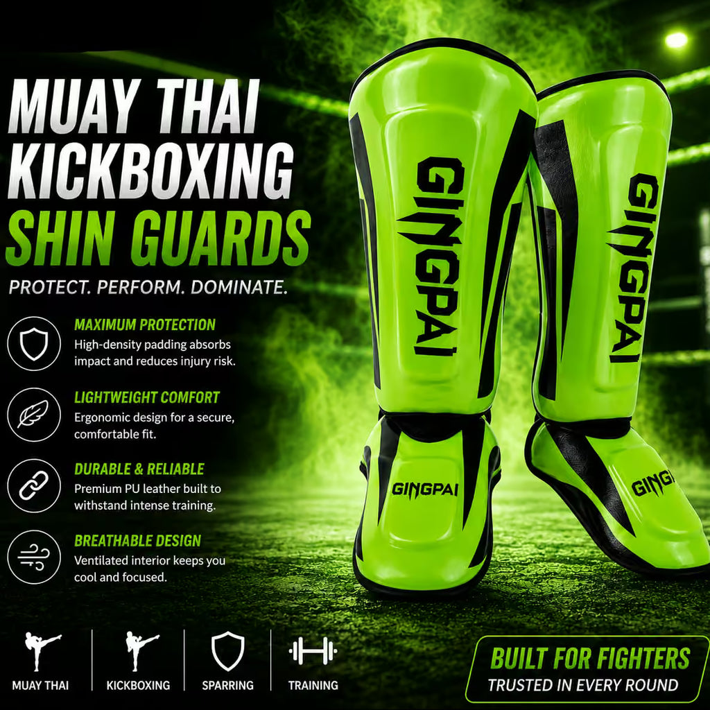 MMA Muay Thai Kickboxing Shin Guards | Mixed Martial Arts Protective Shin Pads