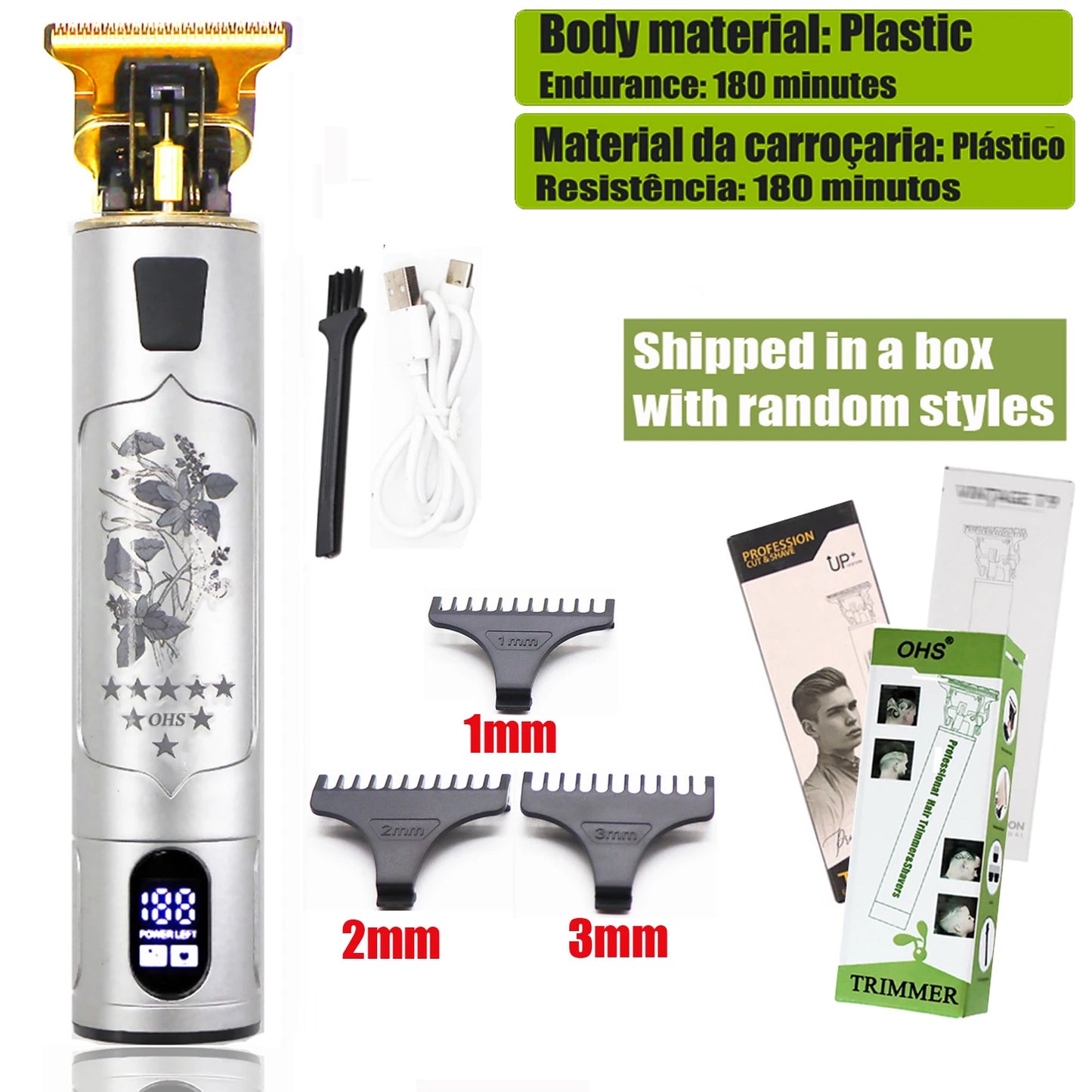 "Professional Cordless Hair & Beard Trimmer for Men | Precision Grooming Tool" - FitZone360