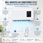 Wall-Mounted Air Cooler-Heater | Air Conditioner-Cooling Fan Heater with Remote Control
