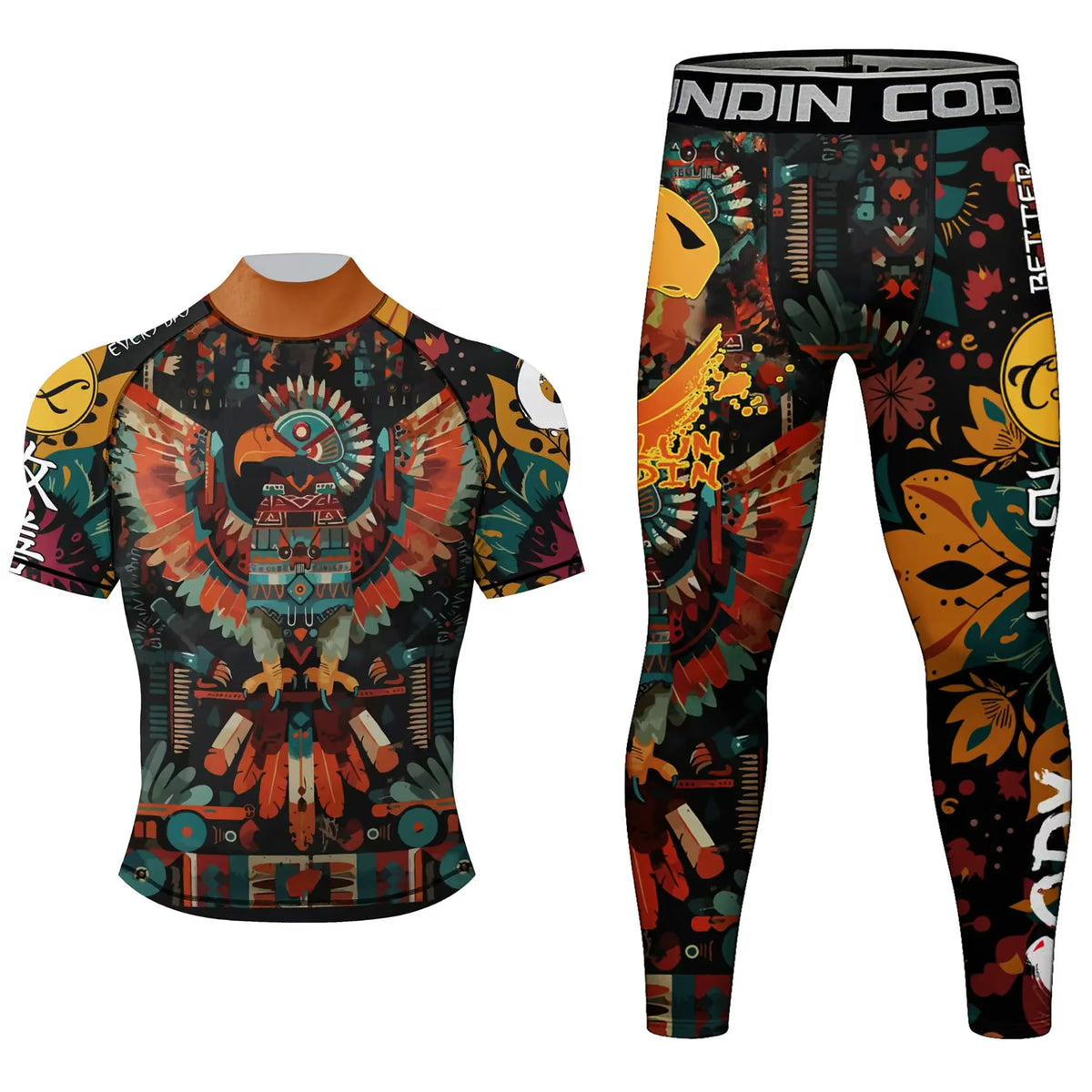 Men’s MMA Rash Guard & Compression Fightwear Set | BJJ, Muay Thai, Kickboxing & Training